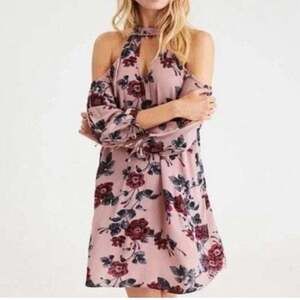 American Eagle Outfitters Pink Halter Mini Dress for Prom